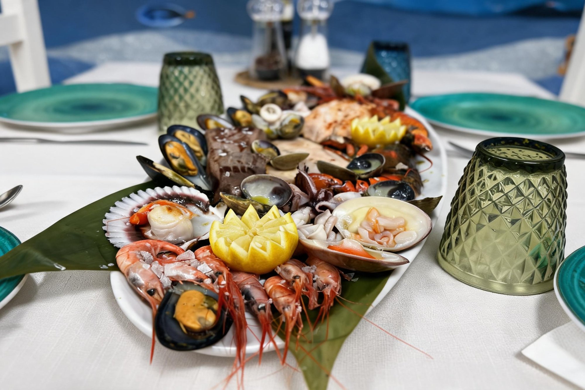 Parrillada de pescado y marisco